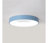 Plafoniera a Led Moderna e Minimalista, Stile Nordicoaron, Dimmerabile da 3000K a 6000K, Rotonda con Paralume in Acrilico, Ideale per Cucina, Camera da Letto e Soggiorno./Blu/50 cm