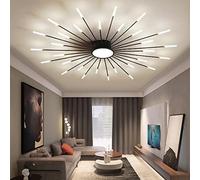 Plafoniera A LED Moderna Lampada da Soffitto da Incasso Nera Paralume in Acrilico Lampadario Lampadari per Fuochi D'artificio Plafoniera Illuminazione A Sospensione Sputnik Moderna, 30+1Heads