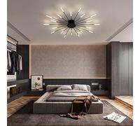 Plafoniera A LED Moderna Lampada da Soffitto da Incasso Nera Paralume in Acrilico Lampadario Lampadari per Fuochi D'artificio Plafoniera Illuminazione A Sospensione Sputnik Moderna, 20Heads