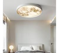 Plafoniera a LED Moon Lampada da soffitto rotonda ultrasottile Simulazione Lampadari a forma di luna Plafoniera per corridoio d'ingresso per soggiorno, Camera da letto per ragazzi e ragazze