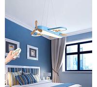 Plafoniera a LED per Bambini a Forma di Aereo - Lampadario Moderno dimmerabile con Telecomando per cameretta di Bambini e Bambine, Soggiorno, Studio e Sala da Pranzo - Elegante Lampada per b