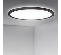 Plafoniera a LED piatta, ultra sottile, 18 W, 2200 lm, 4000 K, bianco neutro, Ø 29 cm x 2.5 cm, IP44, impermeabile, perfetta per il bagno, il soggiorno, il corridoio, il balcone