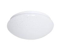 Plafoniera a LED plafoniera lampada da soggiorno rotonda bianca con effetto stella, metallo plastica, 1x LED 8 watt 560 lm bianco caldo, DxH 21,5 x 7,8 cm