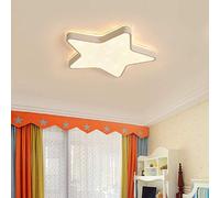 Plafoniera a LED, Plafoniera per camerette per ragazzi e ragazze, Lampadari a forma di stella (Bordo bianco (45 * 5 cm) 36 W, Luce Tricolore)