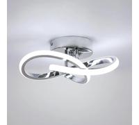 Plafoniera a LED, plafoniere moderne in argento da 22 W, lampada da soffitto per interni per cucina, corridoio, soggiorno, bianco freddo 6500 K