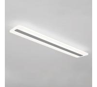 Plafoniera a LED rettangolare lineare, apparecchio da incasso bianco luce diurna 6000K, lampada minimalista in ferro battuto e acrilico for corridoio cucina lavanderia bagno(40cm)