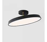 Plafoniera a LED Rotonda, Plafoniere Girevoli a 360° Illuminazione a Soffitto in Alluminio Creativo in Stile Nordico per Camera da Letto, Corridoio, Sala da Pranzo,Grigio+Bianco Caldo-40cm 36W