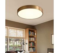 Plafoniera a led rotonda ultra sottile Tricolore Dimming Light Tutto bronzo Plafoniera americana Camera da letto in acrilico Lampada da soffitto per studio Lampade a sospensione per soggiorno Semplice