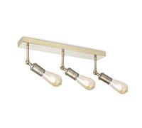 Plafoniera a LED vintage, moderno/industriale, con 3 LED DIM E27 da 4 W, luce bianca calda, certificazione DEKRA adatta per tutti gli ambienti interni, IP20, lampada da soffitto a LED, bronzo SPY, lampada da soggiorno