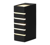 Plafoniera A Parete Lampada Da Esterno Alluminio Abs Nero Lampade G9