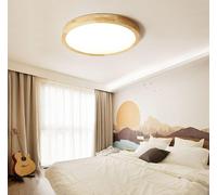 Plafoniera a Soffitto Extra Slim 23/30/48/60 CM LED Cerchio Effetto Legno CCT