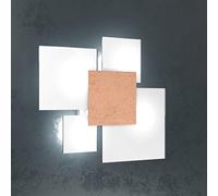 UPGRADE-45 APPLIQUE-PLAFONIERA 4 LUCI FOGLIA RAME 1148-45-FR