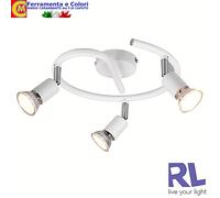 Plafoniera a Soffitto PARIS max 35W Grigio Bianco Nero Con 3 Faretti 3xGU10 [EEK: A+]