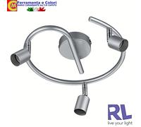 Plafoniera a Soffitto PARIS max 35W Grigio Bianco Nero Con 3 Faretti 3xGU10 [EEK: A+]