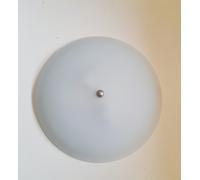 Plafoniera a soffitto tonda moderna classica in vetro bianco opaco 40 cm 1 LUCE