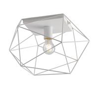PLAFONIERA ABRAXAS BIANCA 1 LUCE ATTACCO E27 20X18,5X26,5CM IN METALLO