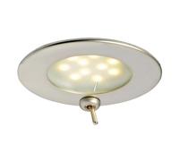 Plafoniera Adria LED satinata con interruttore - 1 PZ Osculati - 13.447.05