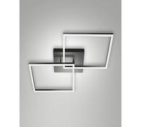 Bard plafoniera big LED 52w luce naturale doppio quadrato dimmerabile antracite [EEK: A]