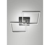 Bard plafoniera big LED 52w luce naturale doppio quadrato dimmerabile antracite [EEK: A]