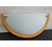 PLAFONIERA APPLIQUE A MURO CON RIFINITURE IN LEGNO ATTACCO LAMPADA E27 NN INCLUS