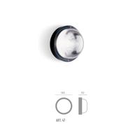 Plafoniera Applique Da Esterno SOVIL Ovale Tonda Griglia Bianco Nero Attacco E27 [EEK: A]