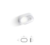 Plafoniera Applique Da Esterno SOVIL Ovale Tonda Griglia Bianco Nero Attacco E27 [EEK: A]