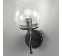 Plafoniera Applique da Muro con Braccio BIG GLOBAL struttura in metallo Dimensioni 20x20x h 40 cm 1 x Max 40 Watt 0,6 kg colore telaio nero nero