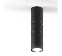 Plafoniera Applique da Muro struttura in metallo cromato modello Turbo Dimensioni 5x h 20 cm 1 x Max 50 Watt 0,8 kg Senza vetro colore Nero nero