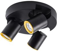 Plafoniera Applique da Soffitto Parete GU10 Faretto Orientabile Nero Da Interni