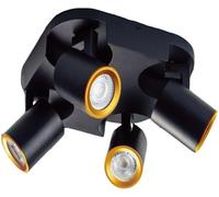 Plafoniera Applique da Soffitto Parete GU10 Faretto Orientabile Nero Da Interni