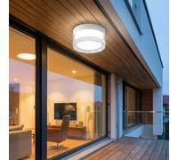 Plafoniera Applique led esterno Impermeabile Quadrata/Tonda 3 Colori CCT 9W IP65