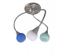 Plafoniera applique moderna cromata flessibile 3 LUCI colorata Tender Ideal Lux