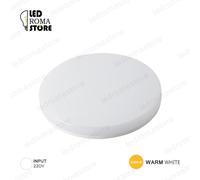 PLAFONIERA APPLIQUE SOFFITTO LED BIANCA ROTONDA STAGNA IP54 18W WARM CALDA 3000K