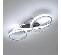 Plafoniera argento di forma geometrica, lampada da soffitto a LED da 36 W dal design creativo, lampada da parete per camera da letto, soggiorno, corridoio