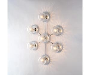 Plafoniera Armonia 85x62xH17 cm, Cromo Lucido, Ferro Cromo Lucido, 7xE14 - 42 Watt Max