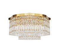 Plafoniera Art. Deco 45 CM Larghezza On Oro E14 Cristallo Deckenleuchte Camera