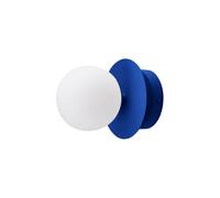 Plafoniera Art Deco Blu/ Bianco