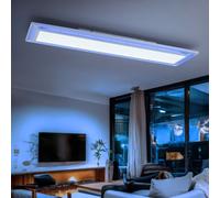 Plafoniera Aufbaupanel da Soggiorno Bianco Cct RGB LED Telecomando Dimmerabile [EEK: F]