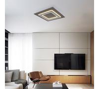 Plafoniera Aufbaupanel Lampada da Soggiorno 1 Fiamma Grigio LED L 48 CM [EEK: Inaditato]