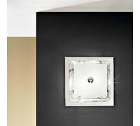 Plafoniera austrolux Ontario, 39 cm, colore cromo, vetro austrolux