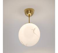 Plafoniera Bellagio By Rydéns, ottone/bianco, a 1 luce, vetro By Rydéns