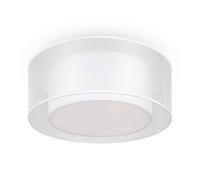 Plafoniera Bianco Rotondo Ø 52 CM Tessuto Metallo per 3x E27 Deckenleuchte