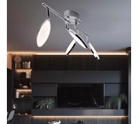 Plafoniera Binario Faretti Spot Cromo LED Lampada da Soggiorno Mobile L 87 CM
