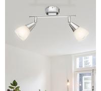 Plafoniera Binario Faretti Spot Lampada Sala Pranzo 2 Fiamma Regolabile L 25cm [EEK: Non valutato]