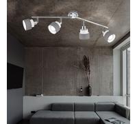 Plafoniera Binario Faretti Spot Luce Sala da Pranzo Soffitto Mobile Cromo 4x E14 [EEK: Non valutato]