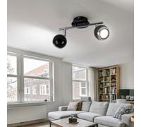 Plafoniera Binario Faretti Spot Plafoniera LED Nero Retrò Lampada Sala Pranzo