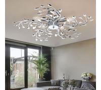Plafoniera Blätterlampe Plafoniera Cromo Design 65x16cm Foglie Lampada da Cucina [EEK: Non valutato]
