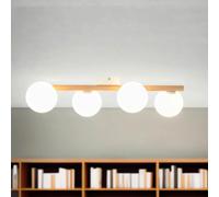 Plafoniera Blendarm Sala 65 CM 4-flammig Bianco Pino Sfera Deckenleuchte