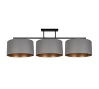 Plafoniera Blendarm Tessuto Grafite Oro Pranzo 100 CM E27 Deckenleuchte Grande