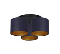 Plafoniera Blu Oro Tessuto B:45 CM E27 Blendarm Deckenleuchte Soggiorno